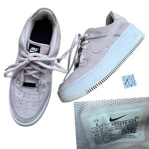 Nike Air Force 1 Sage Low Barely Rose Sneaker Shoes Sz 8